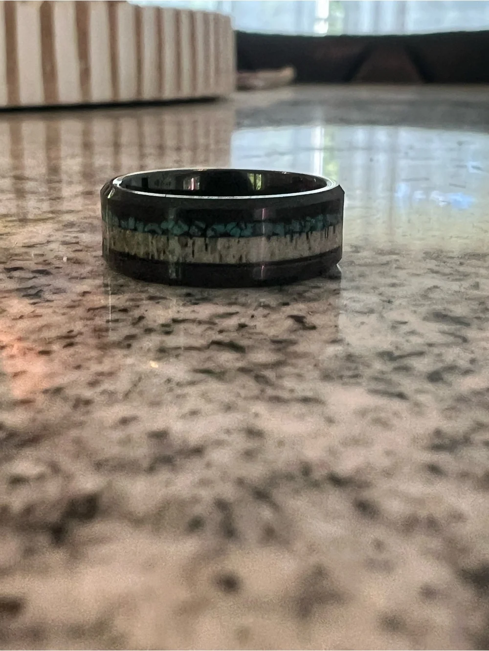 Mens Black Tungsten Ring
